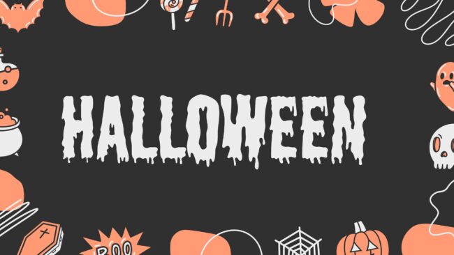 Black Illustrated History and Tradition of Halloween Presentation